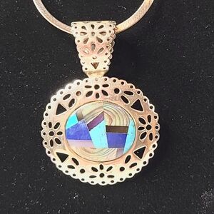 Carolyn Pollack Pendant/ Enhancer/ Brooch (Retired) With Chain